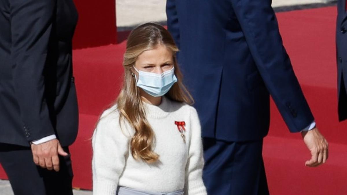 La princesa Leonor durante el Día de la Hispanidad 2020