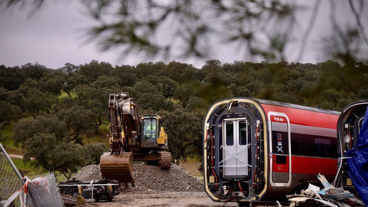 Vagón del Iryo siniestrado en el accidente ferroviario de Adamuz.