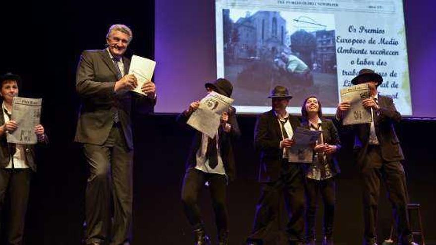 Fernando Romay, ayer en la Gala de Aspanas Termal.  // Brais Lorenzo