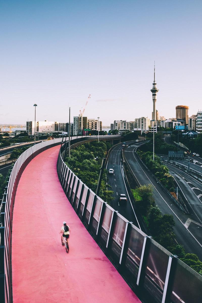 En bici por Auckland, Nueva Zelanda