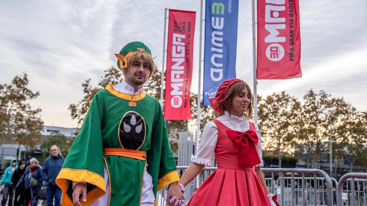 Dos 'cosplayer' en la edición de 2024 del Manga Barcelona.