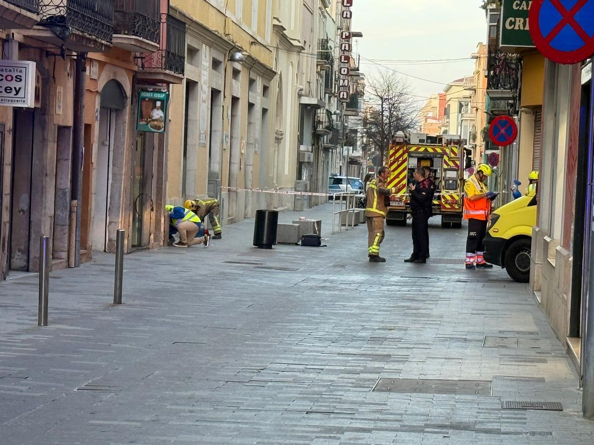 Els cossos de seguretat al lloc dels fets.