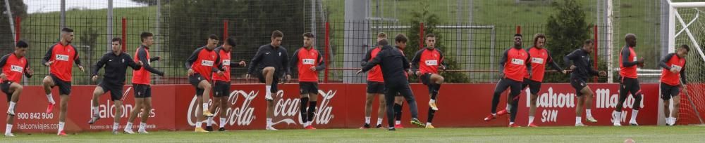 Entrenamiento del Sporting en Mareo.