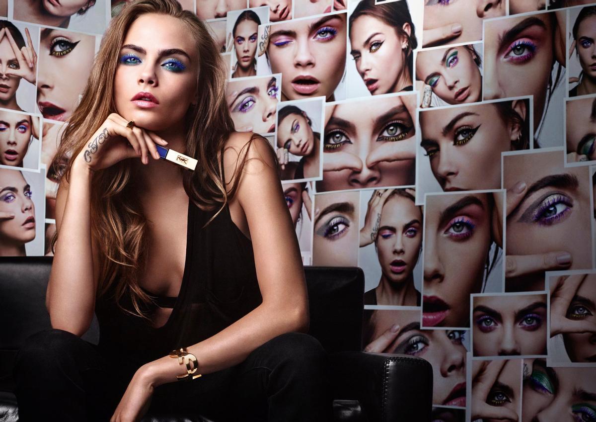 Cara Delevingne YSL Vinyl Couture