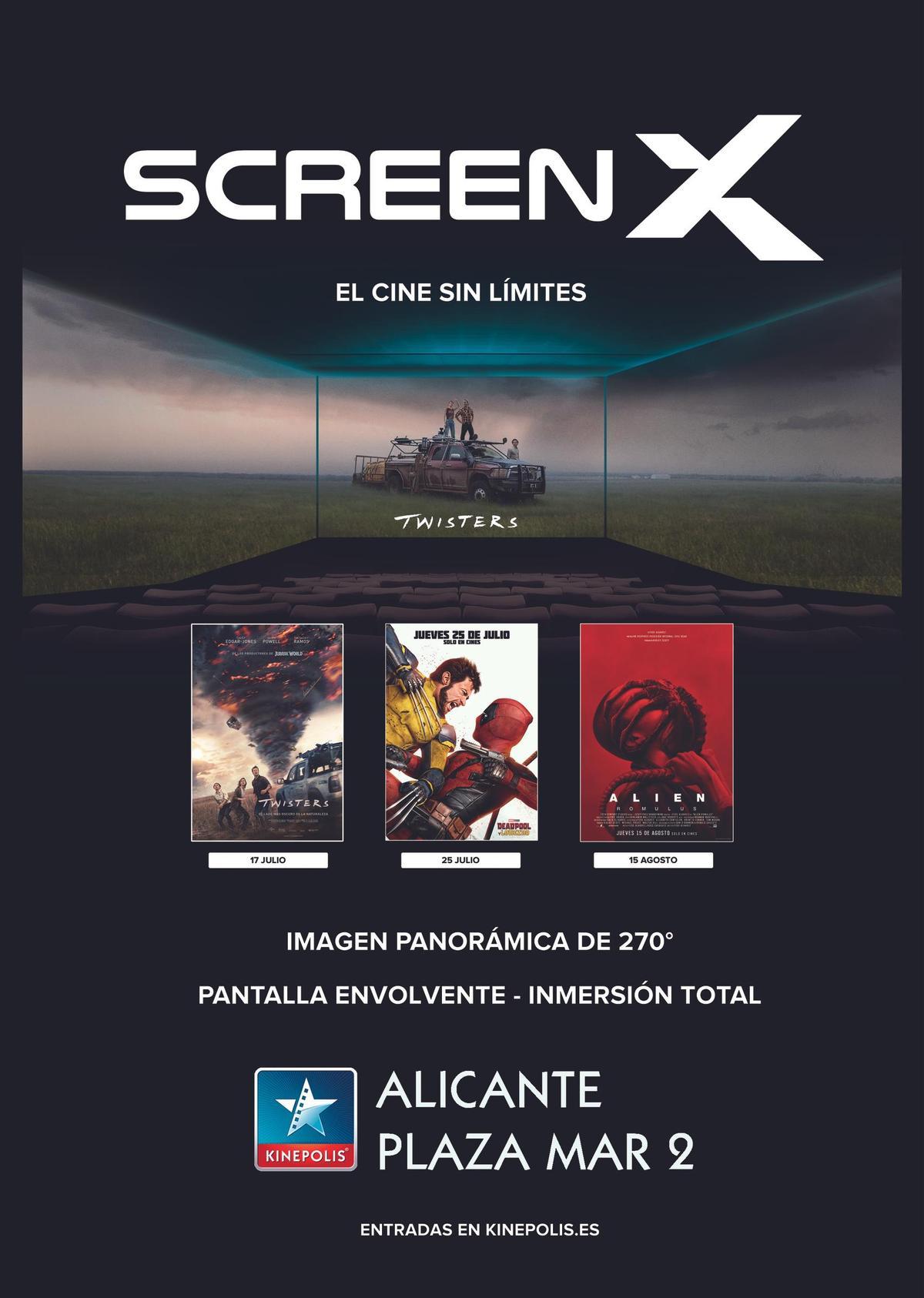 Estas son algunas de las películas que podrás ver en ScreenX en Kinépolis Plaza Mar 2.