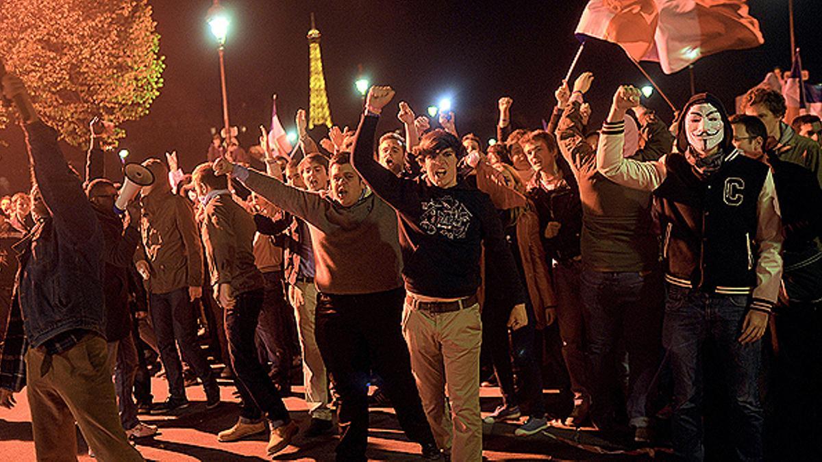 Madrugada de disturbios en las calles de París