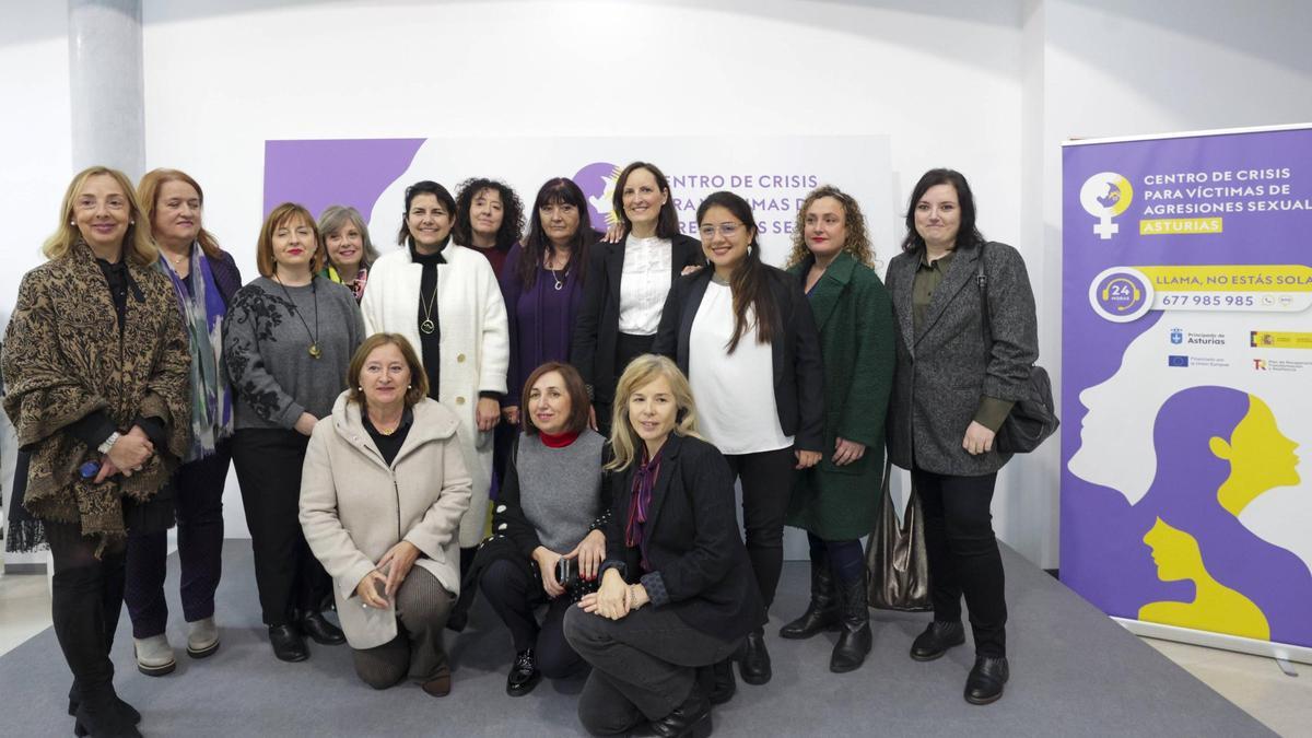Foto de familia del equipo técnico que estrenó las instalaciones de La corredoria, en la inauguración celebrada en diciembre del año pasado