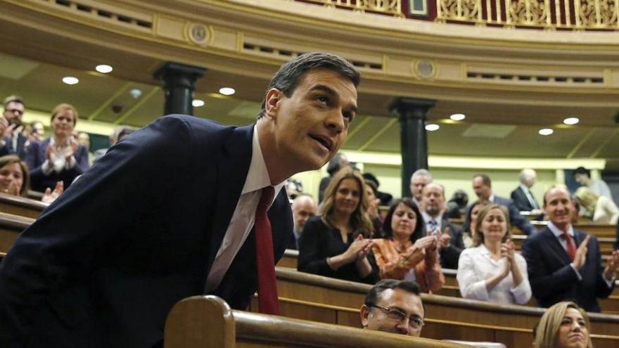 Pedro Sánchez, durante el Pleno de ayer.