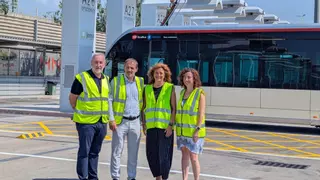 La cochera de autobuses de Zona Franca inicia su electrificación