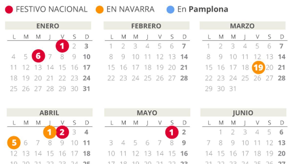 Calendario laboral Pamplona 2021