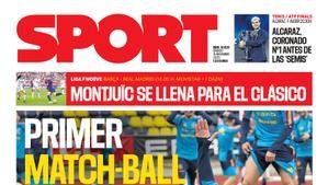 Esta es la portada de SPORT de hoy sábado, 15 de noviembre de 2025