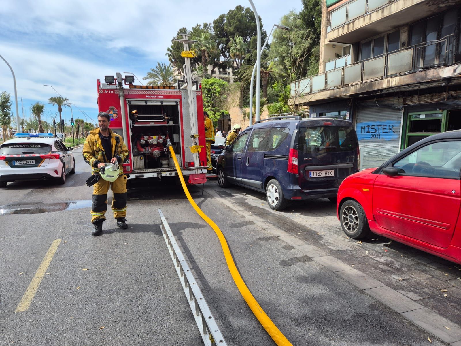 Incendio en un local del Paseo Marítimo de Palma