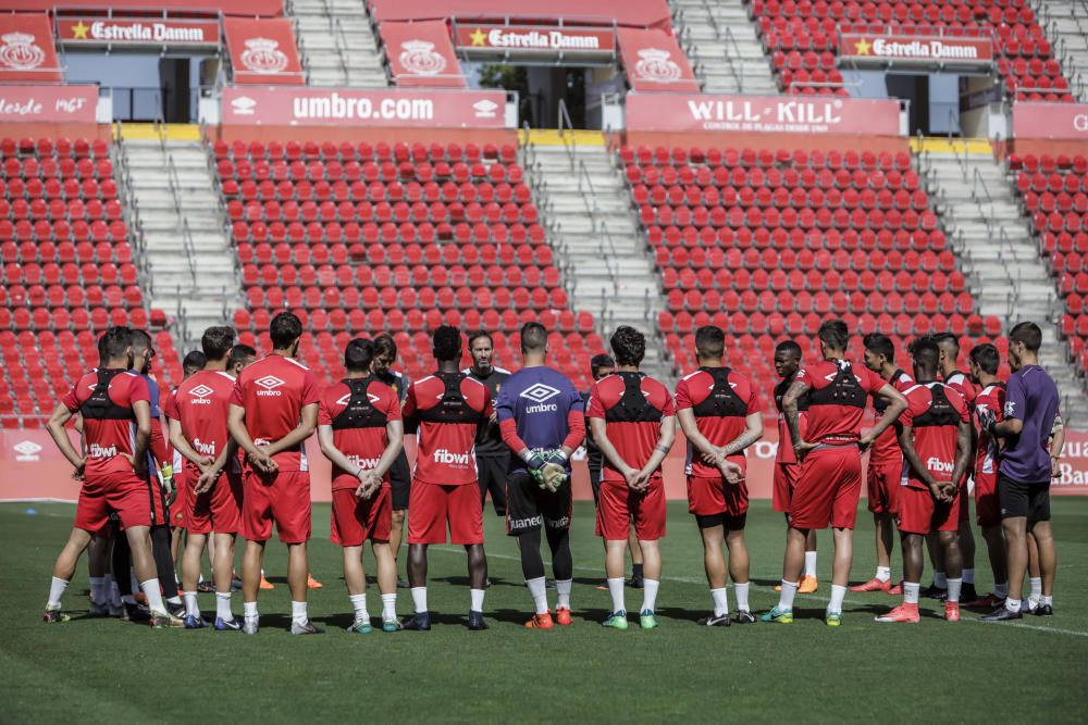 Último entrenamiento del Mallorca antes de partir hacia Miranda