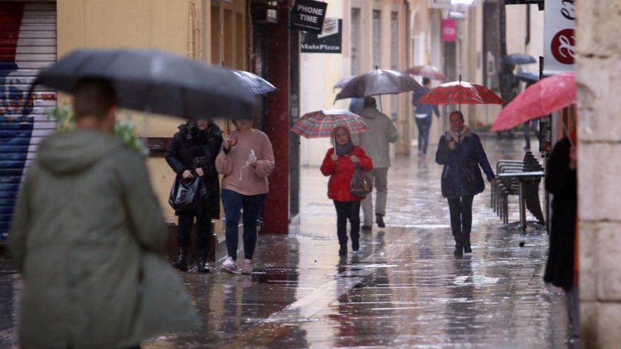 Imagen de archivo de un día lluvioso en la capital.