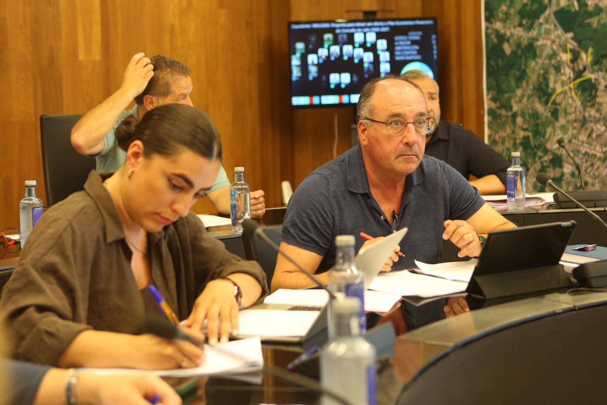 Ediles del PSOE, durante un pleno.