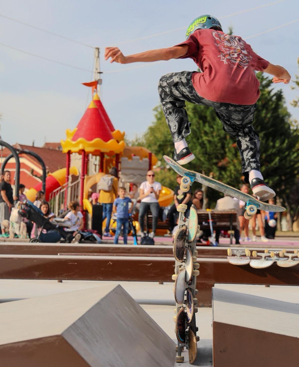 La exhibición de la tarde.