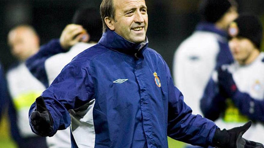 Lotina, durante su etapa en el Espanyol. / efe
