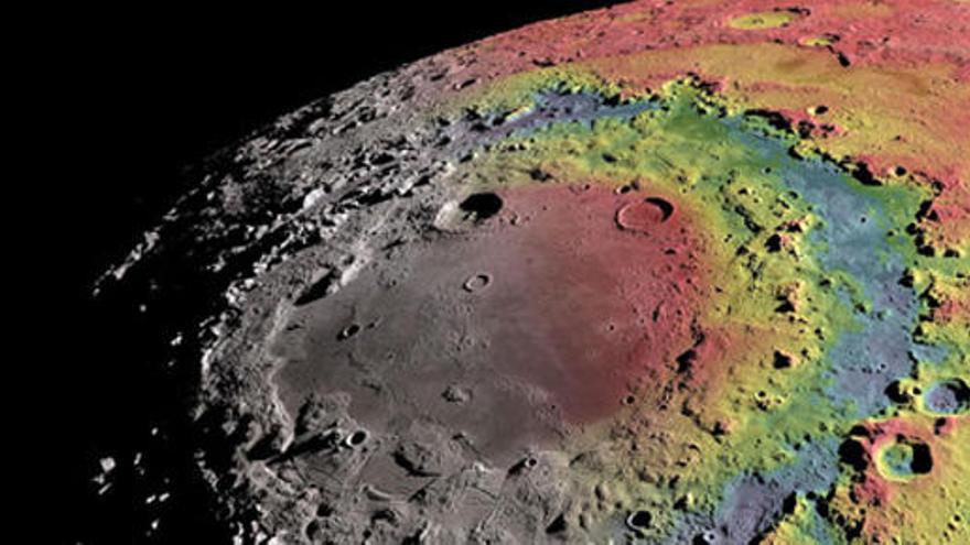 La cuenca Oriental, el cráter más grande de la Luna.