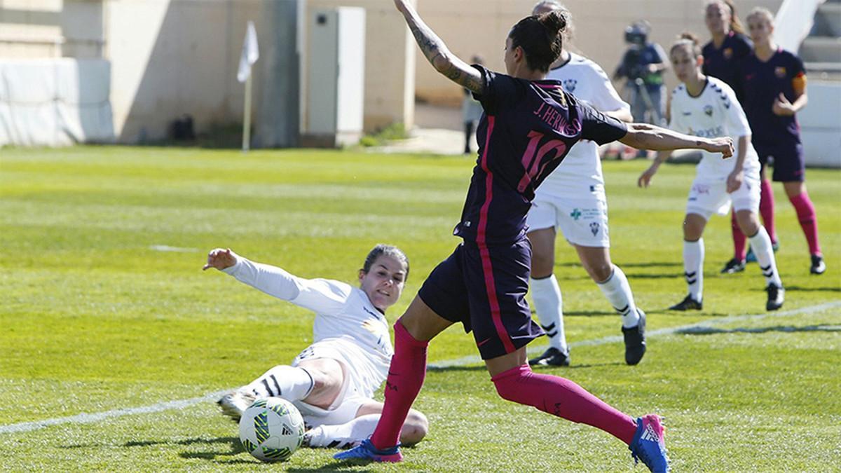Jenni Hermoso marcó por partida doble ante el Albacete