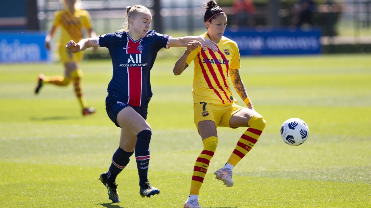 Jenni Hermoso en el PSG - Barça de la Champions