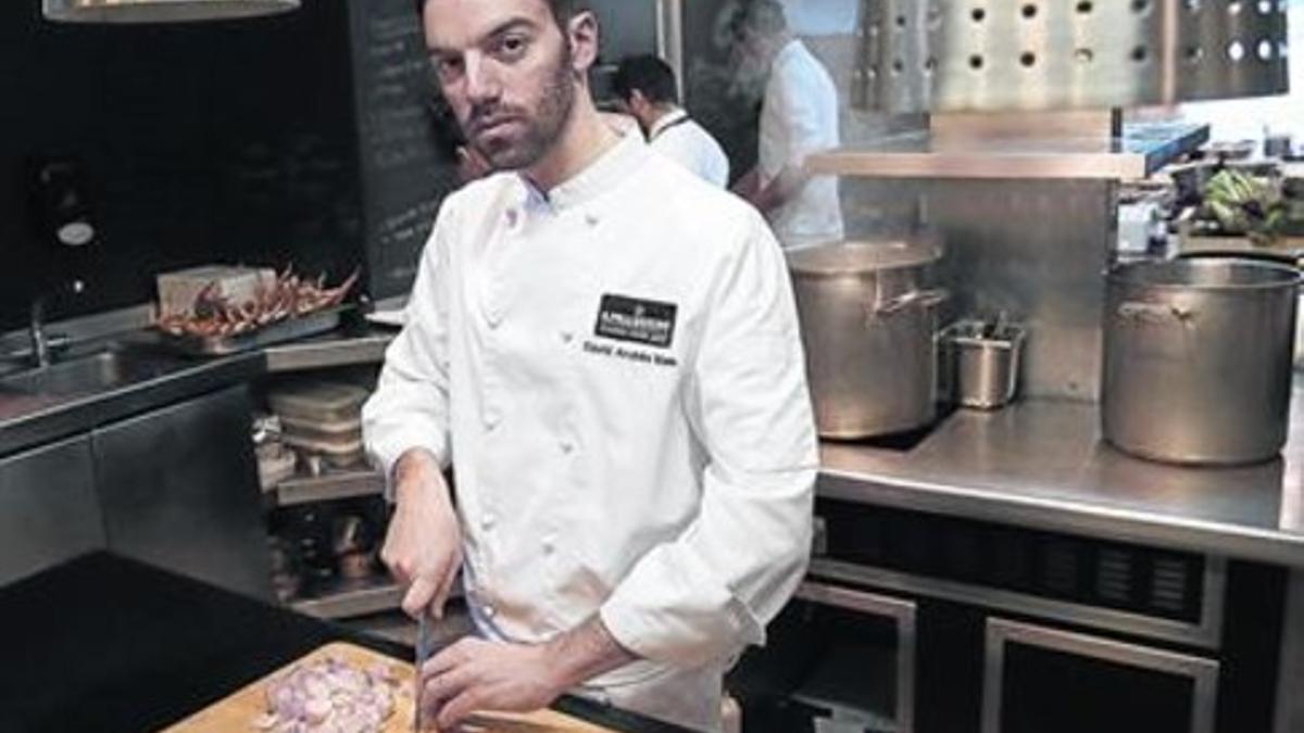 Andrés, el jueves en Àbac, donde es jefe de cocina del restaurante.