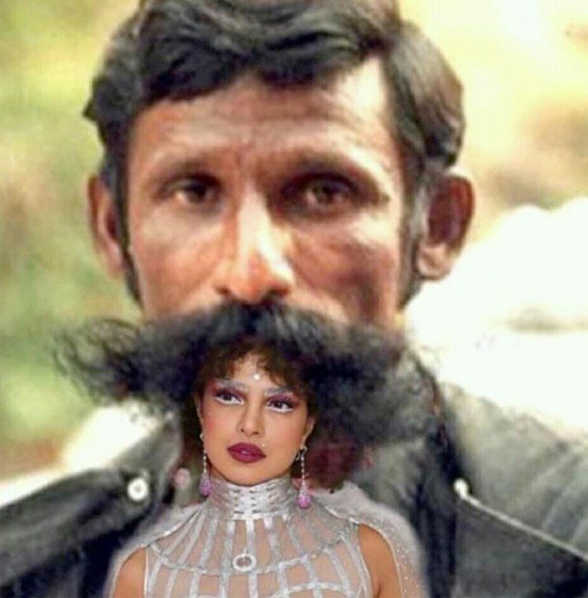 Priyanka Chopra de bigote