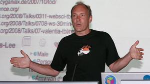 Tim Berners-Lee, durante una conferencia en Valencia en el 2008.