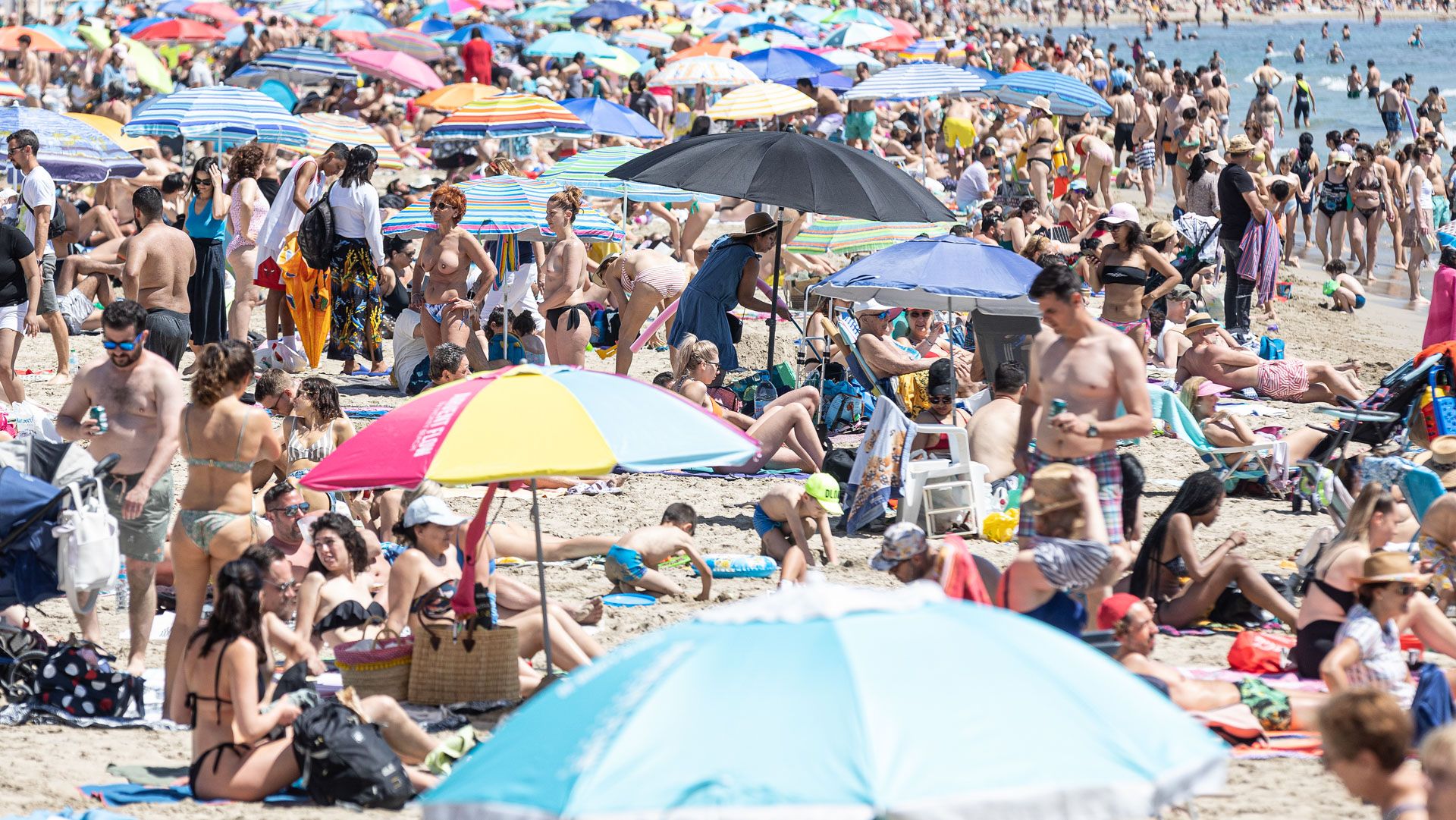 Playas llenas el primero de mayo