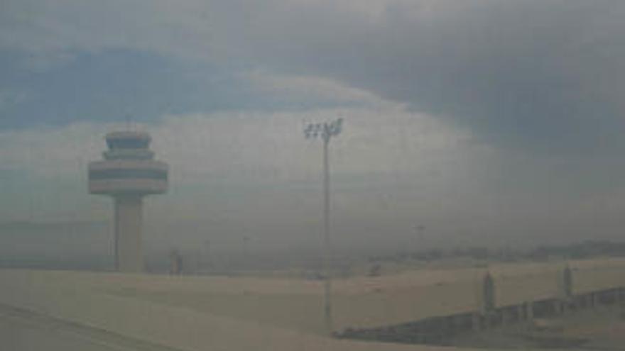 Nebel am Flughafen Mallorca.