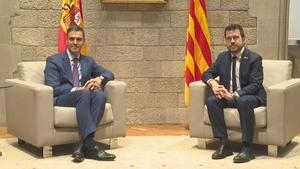Sanchez se reúne con Aragonés en Barcelona por primera vez desde la investidura