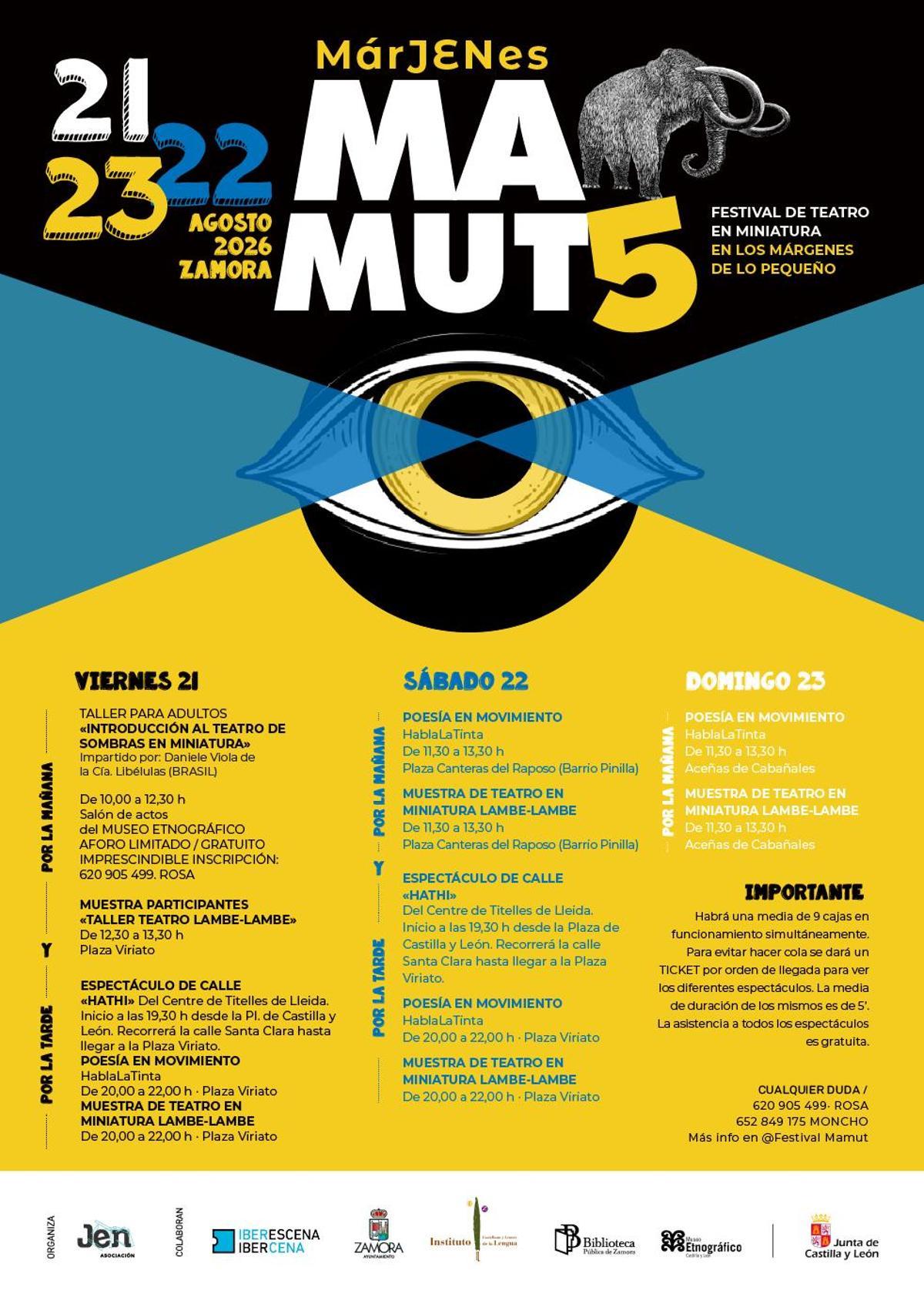Programación del Festival Mamut 5