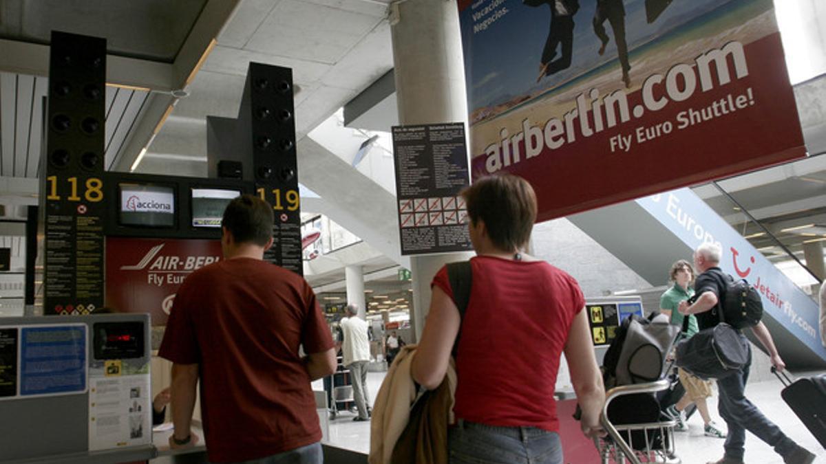 Instalaciones de Air Berlin en el aeropuerto de Palma.