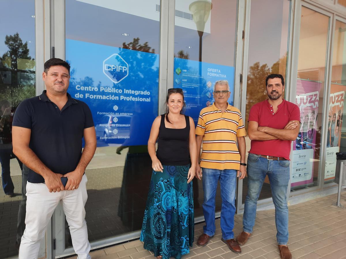 Equipo directivo del centro integrado de FP de Málaga.