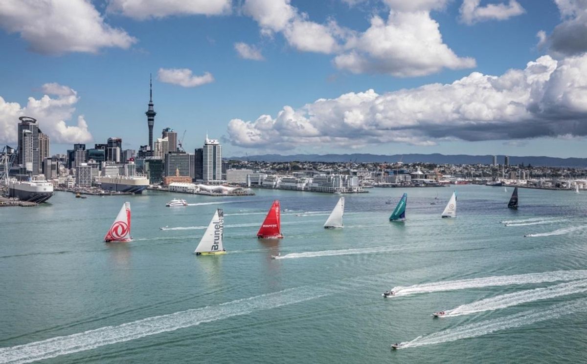 La bahía neozelandesa de Auckland.