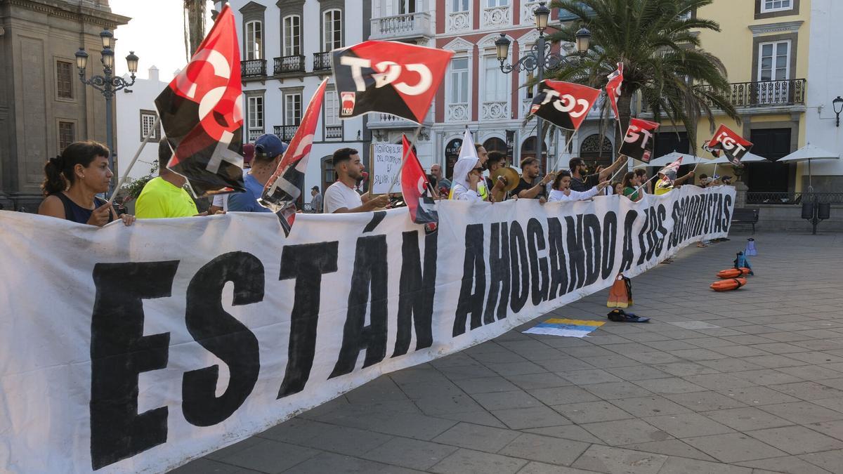 Huelga de socorristas de Las Palmas de Gran Canaria