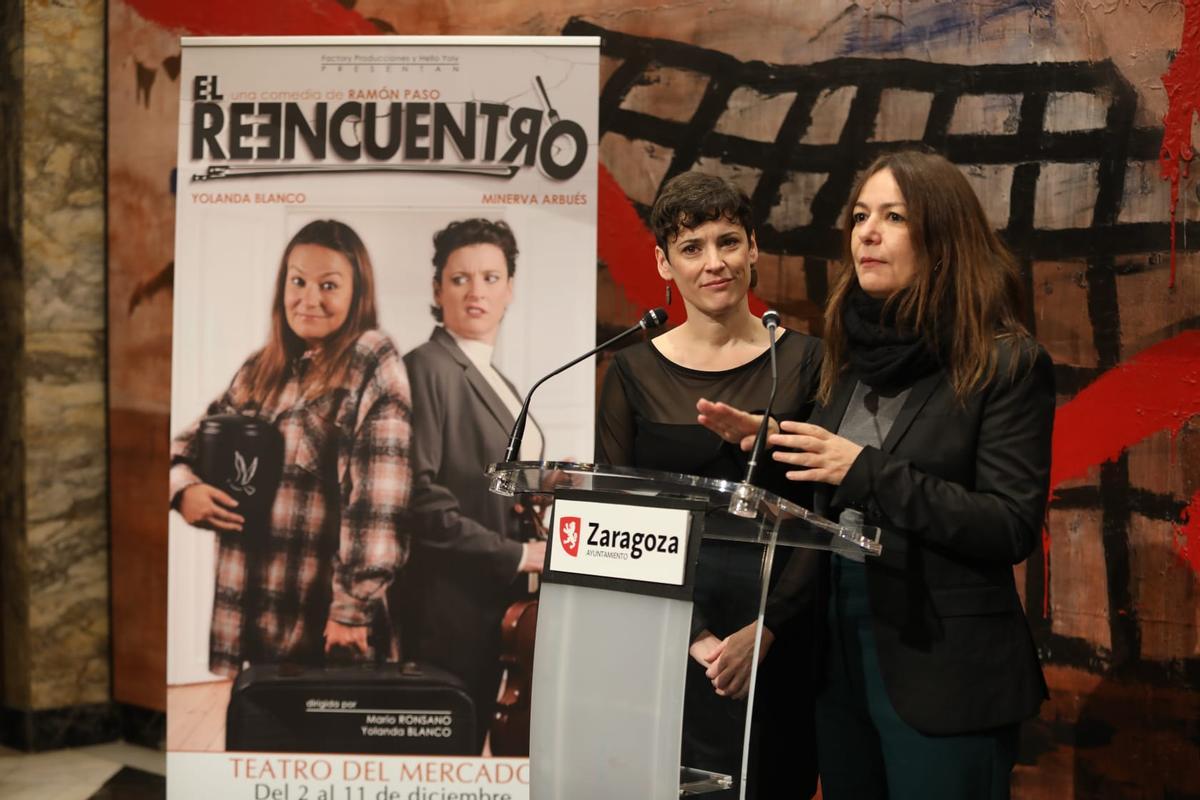 'El reencuentro' se ha presentado esta mañana en el Teatro Principal de Zaragoza.