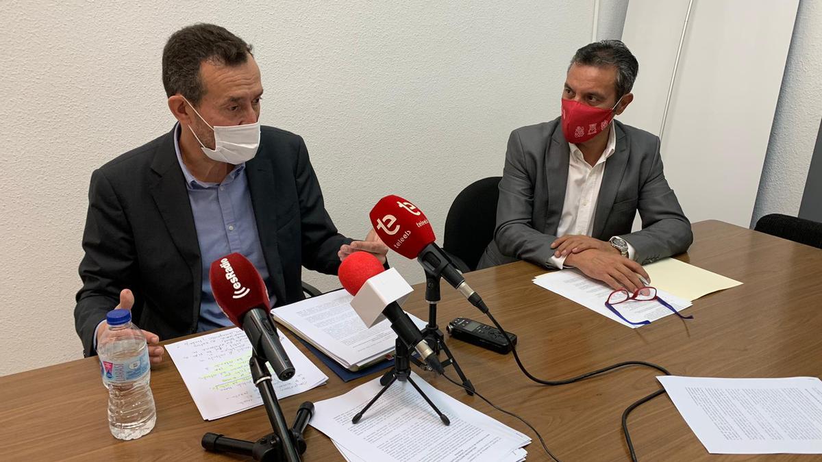 Rueda de prensa de hoy del PSOE en Elche.