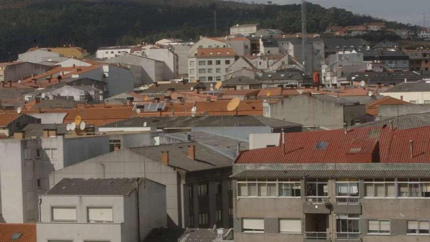 Edificios ubicados en el centro de Arteixo.