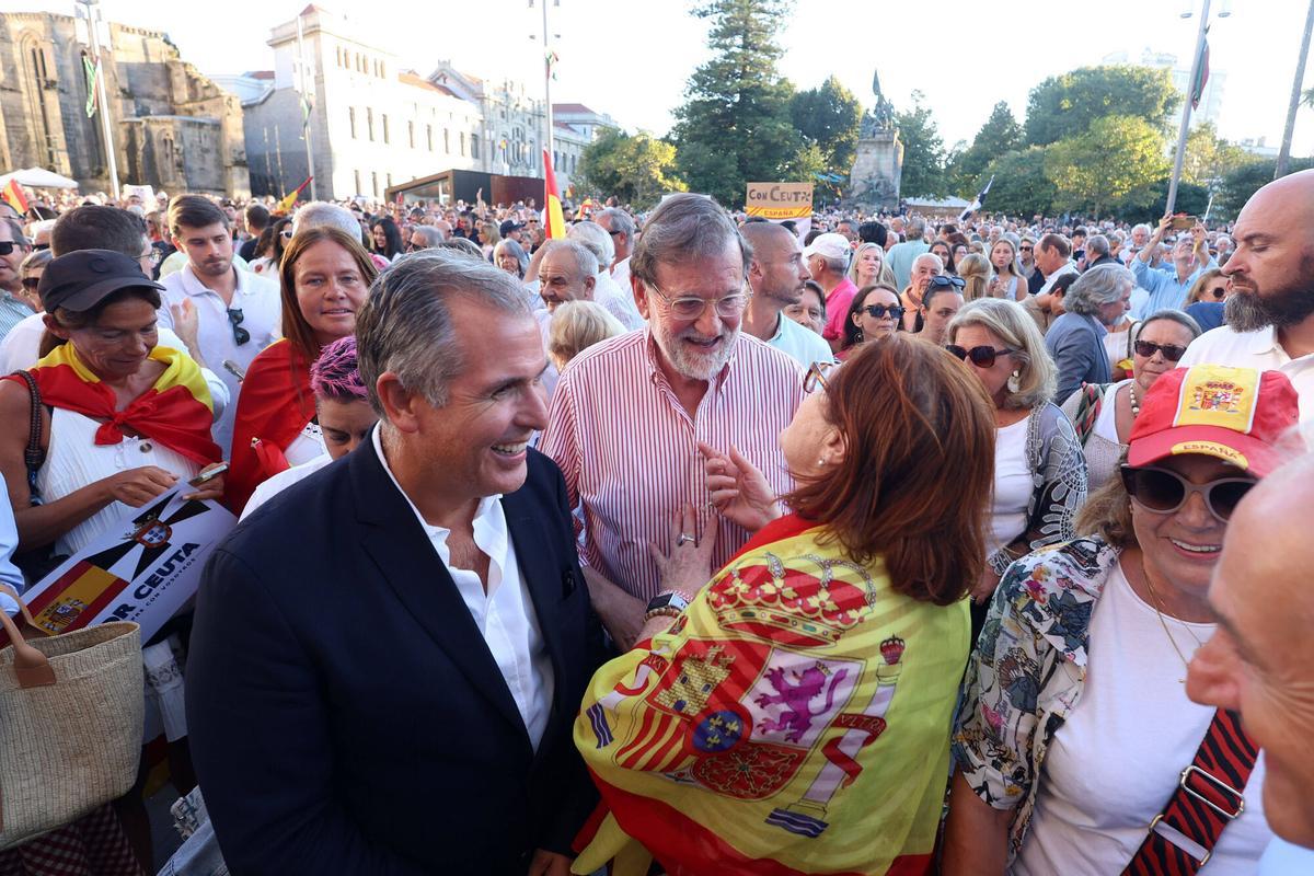 Manifestación por Ceuta en Pontevedra, con Mariano Rajoy