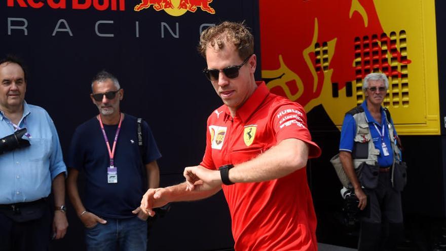 El piloto de Ferrari, Sebastian Vettel.