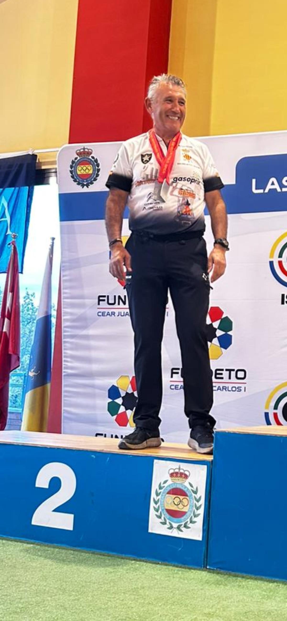 Comeche, en el podio.