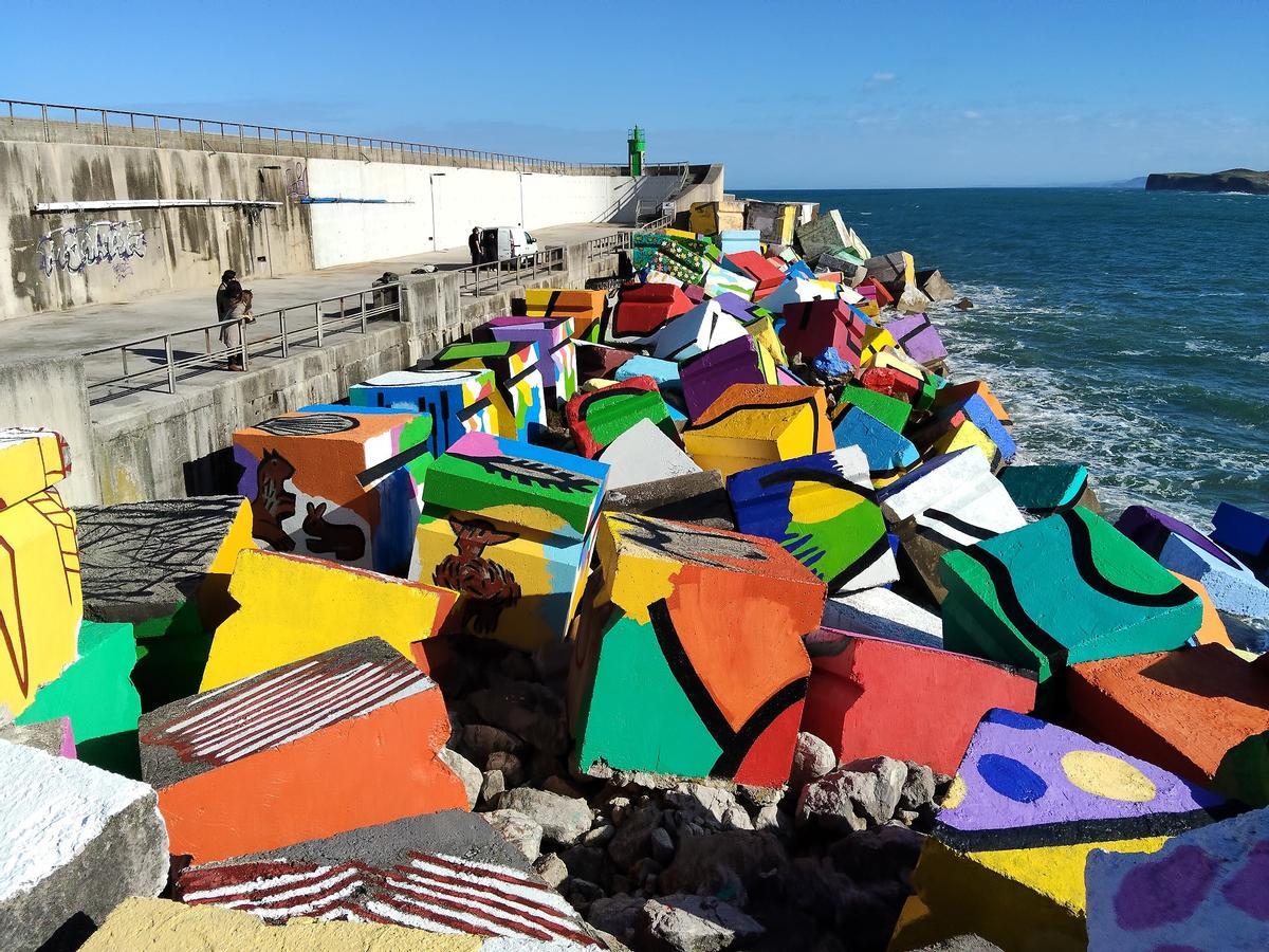 Varios de los "Cubos" sobre los que se ha intervenido.