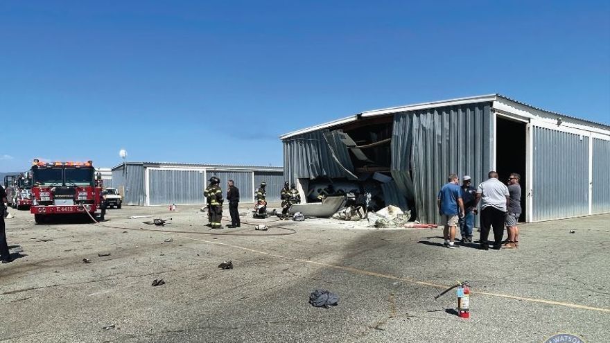 Imagen del accidente aéreo en Watsonville, California, EEUU.