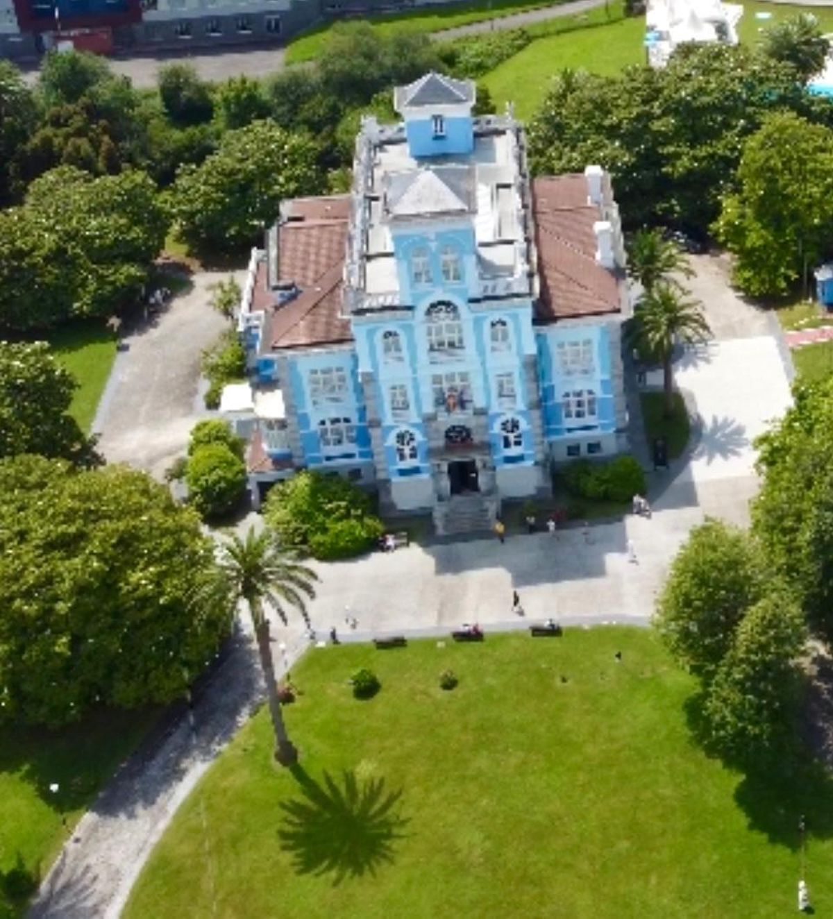 Vista aérea del Archivo de Indianos