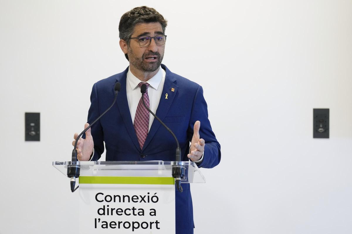 Septiembre de 2022, una de las presentaciones de la nueva línea R-Aeroport, con el entonces 'conseller' Jordi Puigneró al frente
