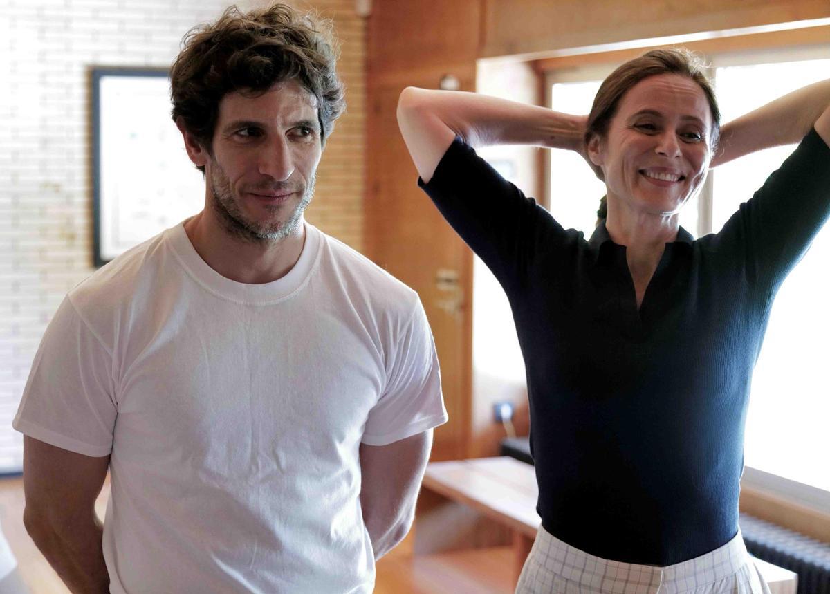 Quim Gutiérrez y Aitana Sánchez-Gijón en el rodaje.