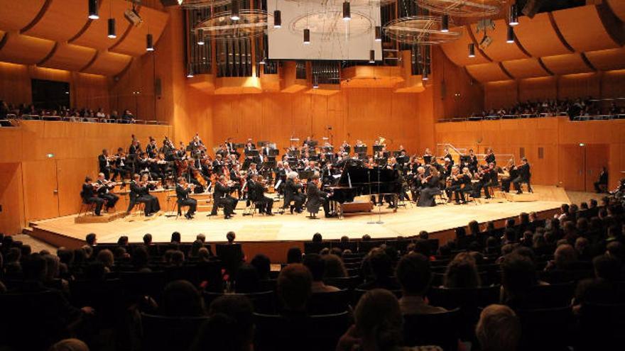 Escaso público en el Auditorio Alfredo Kraus, a fines del pasado enero.