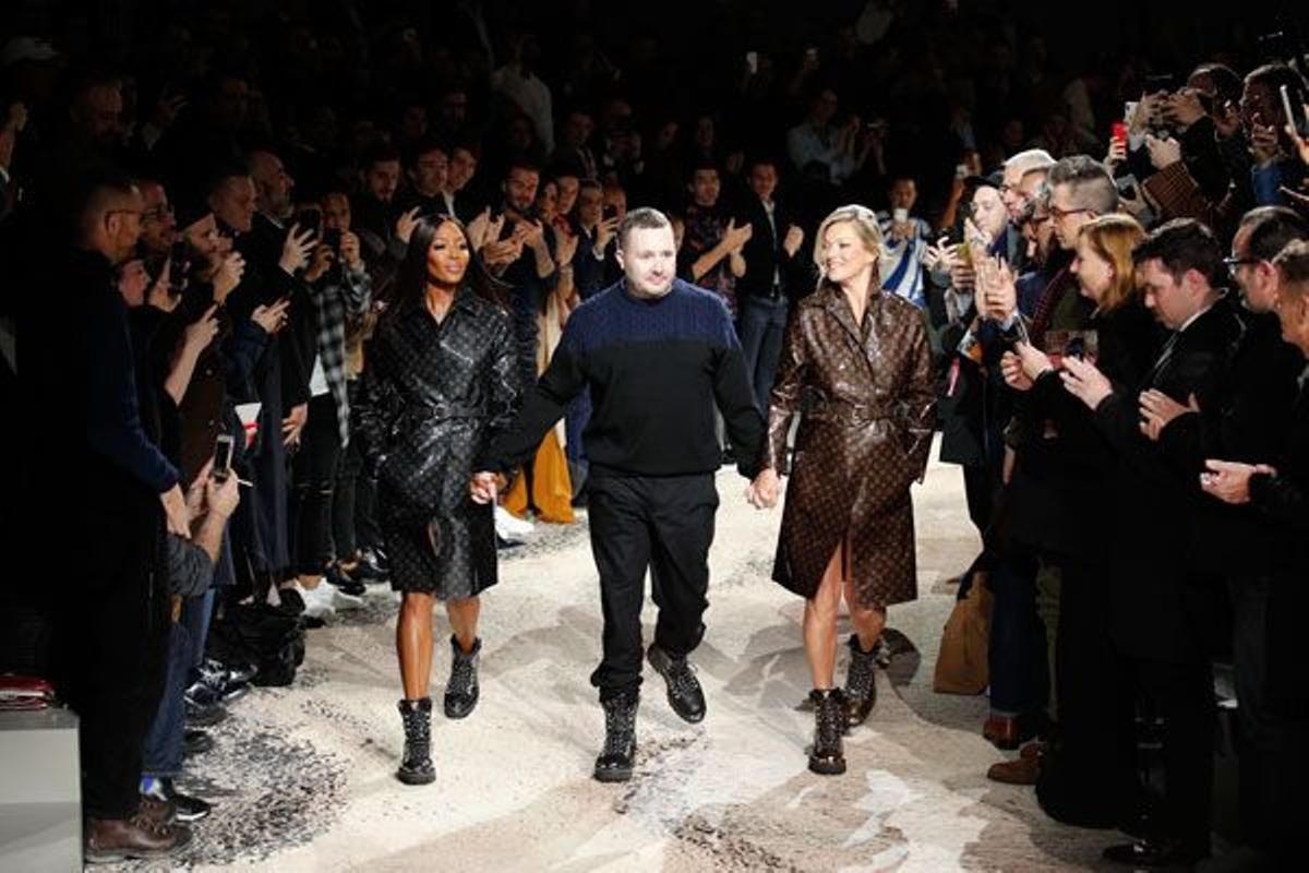 Kate Moss y Naomi Campbell en el defile masculino de Louis Vuitton Otoño/Invierno 2018