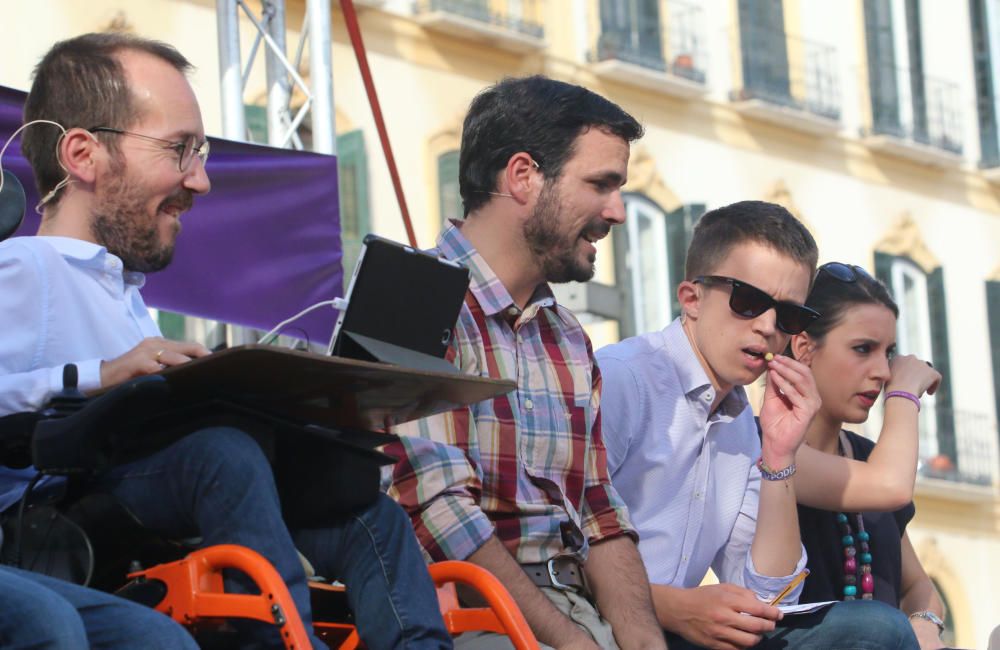 26J: Mitin de Unidos Podemos en la plaza de la Merced