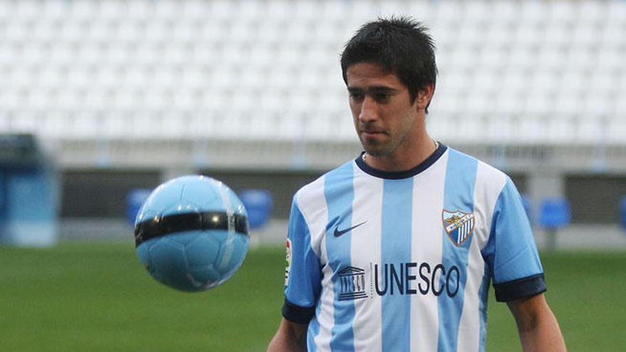 Pablo Pérez ha sido presentado esta tarde en La Rosaleda.